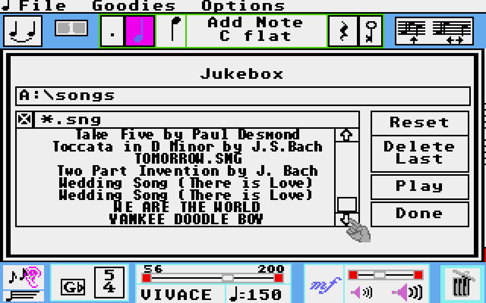 Music Studio Songs atari screenshot